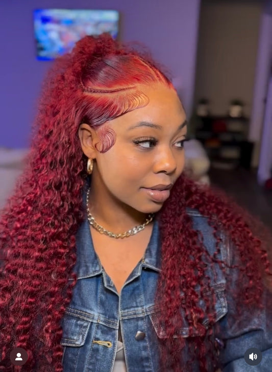 Burgundy Lace  Wig